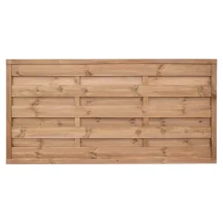 Panneau droit de clôture Arve 2 en bois traité marron ép.30 mm L. 180 x H.90 cm