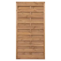 Panneau droit de clôture Arve 2 en bois traité marron ép.30 mm L. 90 x H.180 cm