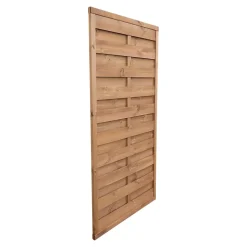 Panneau droit de clôture Arve 2 en bois traité marron ép.30 mm L. 90 x H.180 cm