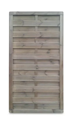Panneau droit de clôture Darling en bois traité marron ép.40 mm L. 90 x H.180 cm