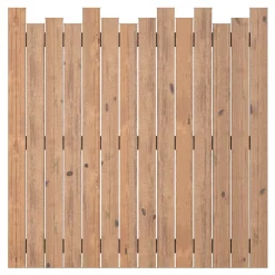 Panneau déstructuré de clôture Kauri en bois traité marron L. 180 x H.180 cm