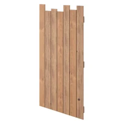 Panneau déstructuré de clôture Kauri en bois traité marron L. 90 x H.180 cm