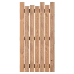 Panneau déstructuré de clôture Kauri en bois traité marron L. 90 x H.180 cm