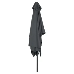 Parasol centré droit rectangulaire ouverture manivelle gris foncé L.3m x H.2m GoodHome Kasane