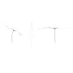 Parasol centré droit rectangulaire ouverture manivelle gris foncé L.3m x H.2m GoodHome Kasane