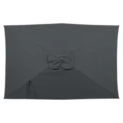 Parasol centré droit rectangulaire ouverture manivelle gris foncé L.3m x H.2m GoodHome Kasane