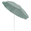 Parasol centré inclinable rond ouverture pression vert d'eau L.1,8m x H.1,9m GoodHome Curacao