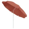 Parasol centré inclinable rond ouverture pression terracotta L.1,8m x H.1,9m GoodHome Curacao