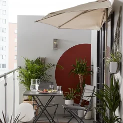 Parasol de balcon GoodHome Carambole gris