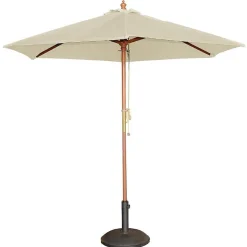 Parasol de Terrasse Professionnel Écru à Poulie Diamètre 2,5 m - Bolero
