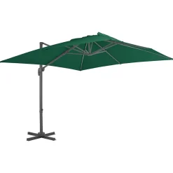Parasol deporte avec mât en aluminium aluminium vert Helloshop26