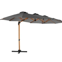 Parasol deporte toile en polyester mat en acier oviala 450 x 265 housse