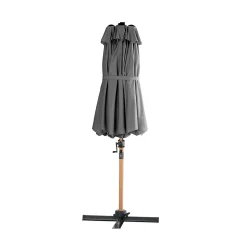 Parasol deporte toile en polyester mat en acier oviala 450 x 265 housse