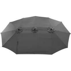 Parasol double 2x4m LINAI gris - HAPPY GARDEN