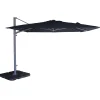 Parasol déporté anti-vent Belveo L.3 x l.3m gris