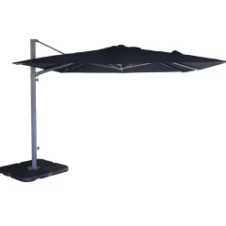 Parasol déporté anti-vent Belveo L.3 x l.3m gris