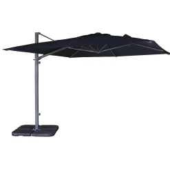 Parasol déporté anti-vent Belveo L.3 x l.3m gris