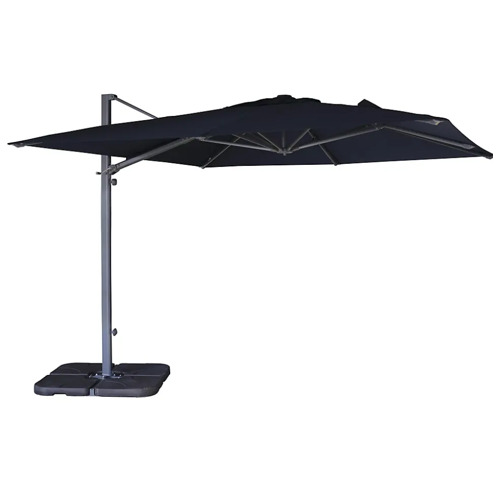 Parasol déporté anti-vent Belveo L.3 x l.3m gris
