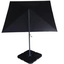 Parasol déporté anti-vent Belveo L.3 x l.3m gris