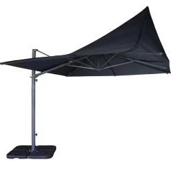 Parasol déporté anti-vent Belveo L.3 x l.3m gris