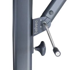 Parasol déporté anti-vent Belveo L.3 x l.3m gris