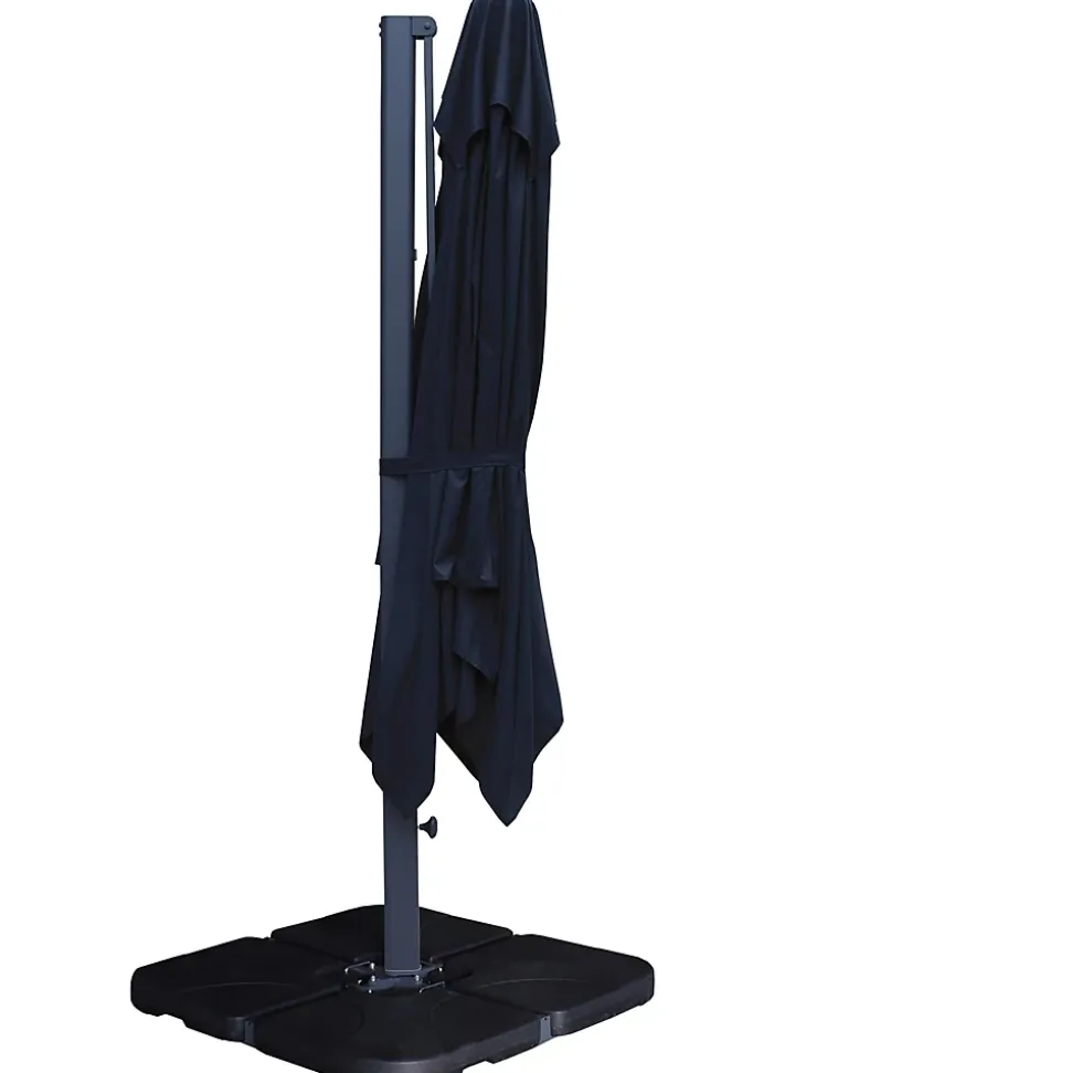 Parasol déporté anti-vent Belveo L.3 x l.3m gris