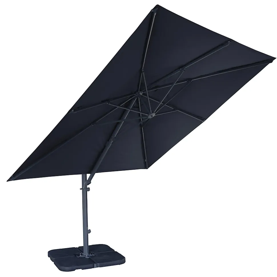 Parasol déporté anti-vent Belveo L.3 x l.3m gris