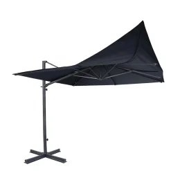 Parasol déporté Belveo gris anthracite l.3 x L.3 m