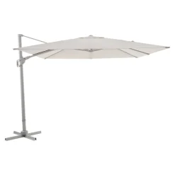 Parasol déporté inclinable carré ouverture manivelle moonbeam 3 x 3m GoodHome Corby