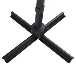Parasol déporté inclinable carré ouverture manivelle anthracite 3 x 3m GoodHome Corby