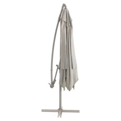 Parasol déporté inclinable carré ouverture manivelle beige moonbeam 2,5 x 2,5 m GoodHome Calamian