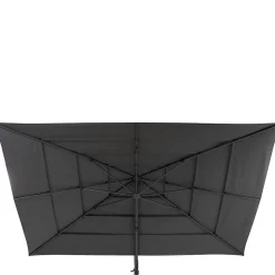 Parasol déporté rectangulaire multi-toile Melhia anthracite 4 x 3m - Hespéride