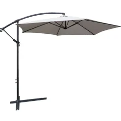 Parasol déporté rond collioure diamètre 3m - gris Keter 14-700765 beausoleil