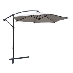 Parasol déporté rond collioure diamètre 3m - gris Keter 14-700765 beausoleil
