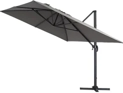 Parasol déporté "Sun 4" 3 x 4 m Gris