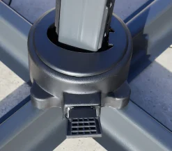 Parasol déporté 3x3m en aluminium - coloris Anthracite
