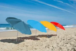 Parasol droit - rond - coloris multicolore - L.180 x l.180 cm