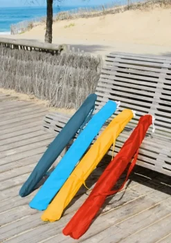 Parasol droit - rond - coloris multicolore - L.180 x l.180 cm