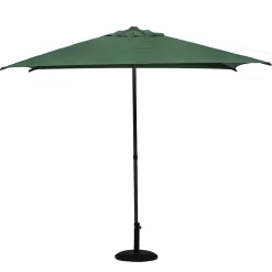 Parasol droit carré 2,5x2,5m Soya vert olive Hespéride