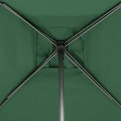 Parasol droit carré 2,5x2,5m Soya vert olive Hespéride
