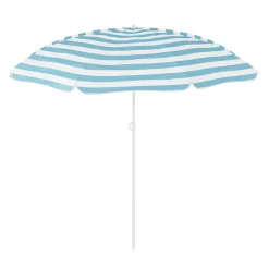 Parasol droit Curacao bleu clair manuel