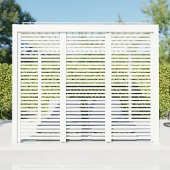 Paroi ajourée 0,96 m blanc RAL 9010 pour pergola Salto Alumin'home