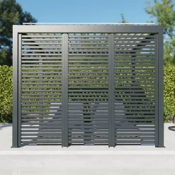 Paroi ajourée 0,96 m gris foncé RAL 7016 pour pergola Salto Alumin'home