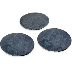 Pas japonais Rond Ardoise Noire D.40x2-3 cm (lot de 10) - RO'MA NATURE