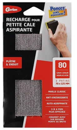 Patin pour petite cale aspirante gros grain, 3 pièces