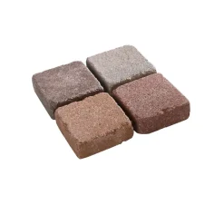 Pavé Blooma Antinéa nuancé brun 10 x 10 cm, ép.3,7 cm