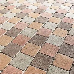 Pavé Blooma Antinéa nuancé brun 13,3 x 13,3 cm, ép.5 cm