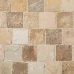 Pavé Grès Kandla Beige 14x14x3-5 cm (vendu au m² - 42 pavés/m²) - RO'MA NATURE