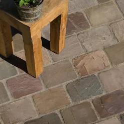 Pavé Grès Kandla Multicolore 20x14x3-5 cm (vendu au m² - 30 pavés/m²) - RO'MA NATURE