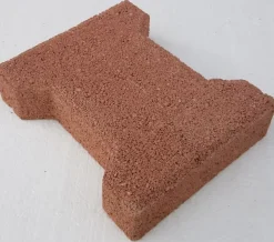Pavé H béton rouge 20 x 16 cm, ép.45 mm
